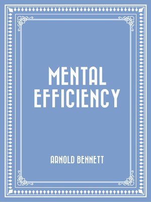 cover image of Mental Efficiency